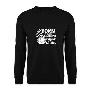 Magnetfischer Magnetangeln Schatzsuche - Unisex Pullover - Schwarz - Vorne - Alina (178cm) & Michal (187cm)