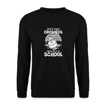 Magnetfischer Magnetangeln Schatzsuche - Unisex Pullover - Schwarz - Vorne - Alina (178cm) & Michal (187cm)