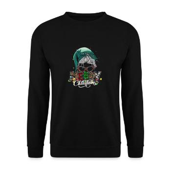 Merry Christmas Christmas Elf Outfit - Unisex Sweatshirt - black - Front - Alina (178cm) & Michal (187cm)