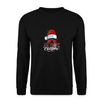 Merry Christmas Santa Claus Outfit - Unisex Sweatshirt - black - Front - Alina (178cm) & Michal (187cm)