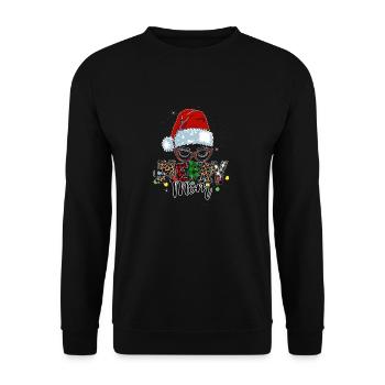 Merry Christmas Christmas Elf Outfit - Unisex Sweatshirt - black - Front - Alina (178cm) & Michal (187cm)