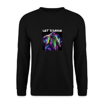 Man in graffiti look dancing in Disco 1 - Unisex Sweatshirt - black - Front - Alina (178cm) & Michal (187cm)