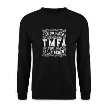 Ich bin dieser Legendäre TMFA Tiermedizin - Unisex Pullover - Schwarz - Vorne - Alina (178cm) & Michal (187cm)