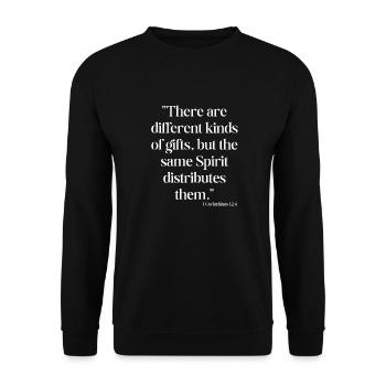 There are different kinds of gifts... - Unisex Sweatshirt - black - Front - Alina (178cm) & Michal (187cm)