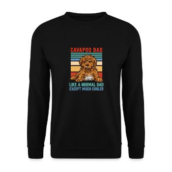 Cavapoo Cavoodle Capoodle Chien - Sweat-shirt Unisexe - noir - Devant - Alina (178cm) & Michal (187cm)