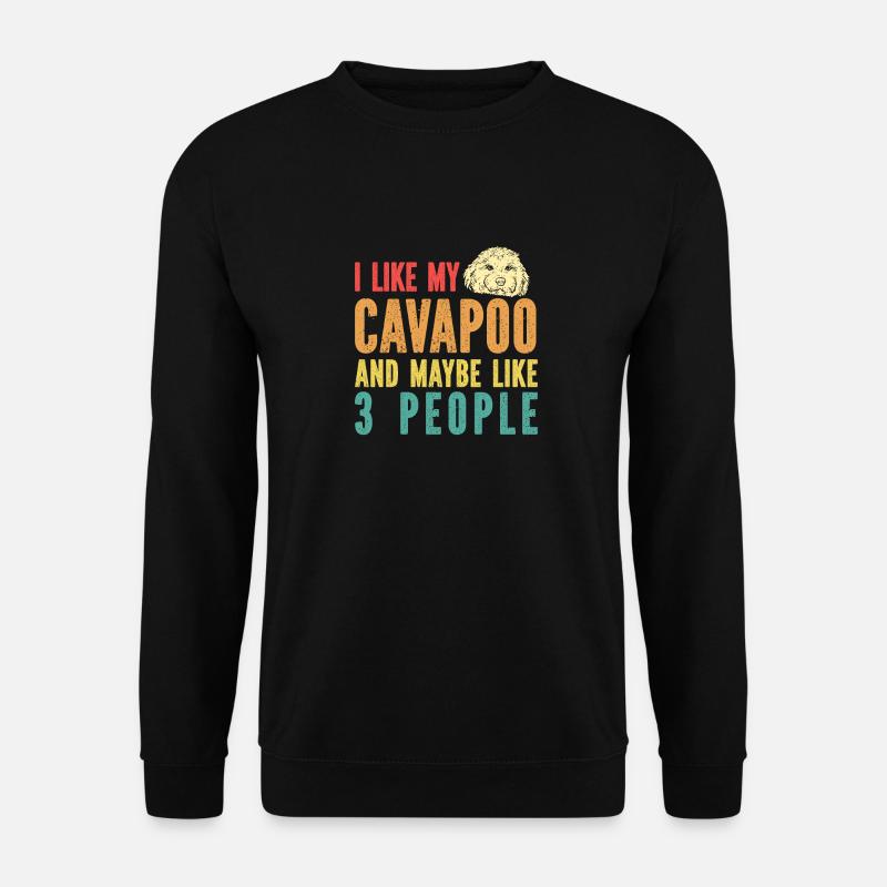 Cavapoo Cavoodle Capoodle Chien - Sweat-shirt Unisexe - noir