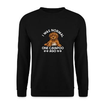 Cavapoo Cavoodle Capoodle Chien - Sweat-shirt Unisexe - noir - Devant - Alina (178cm) & Michal (187cm)
