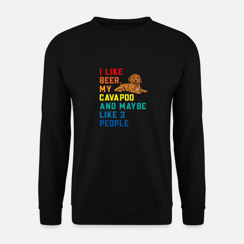 Cavapoo Cavoodle Capoodle Chien - Sweat-shirt Unisexe - noir