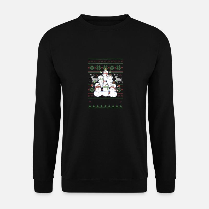 Snowman Ugly Christmas - Unisex Sweatshirt - black