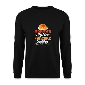 Mommy's Little Pancake Helper Foodie Flapjack Panc - Unisex Pullover - Schwarz - Vorne - Alina (178cm) & Michal (187cm)