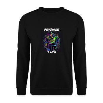 Progamer 4 Life 2 - Unisex Sweatshirt - black - Front - Alina (178cm) & Michal (187cm)
