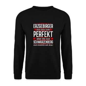 Erzgebirge Schwarzenberg - Unisex Pullover - Schwarz - Vorne - Alina (178cm) & Michal (187cm)