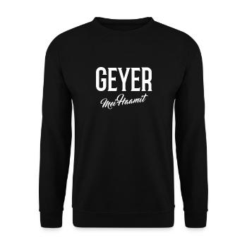 Geyer mei haamit - Unisex Pullover - Schwarz - Vorne - Alina (178cm) & Michal (187cm)