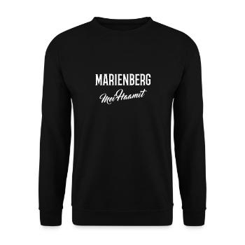 Marienberg mei Haamit - Unisex Pullover - Schwarz - Vorne - Alina (178cm) & Michal (187cm)