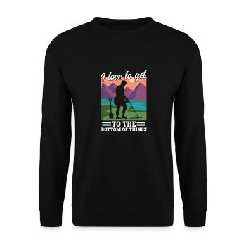 Metaldetektor Schatzsucher Schatzsuche - Unisex Pullover - Schwarz - Vorne - Alina (178cm) & Michal (187cm)