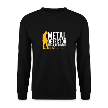 Metaldetektor Schatzsucher Schatzsuche - Unisex Pullover - Schwarz - Vorne - Alina (178cm) & Michal (187cm)