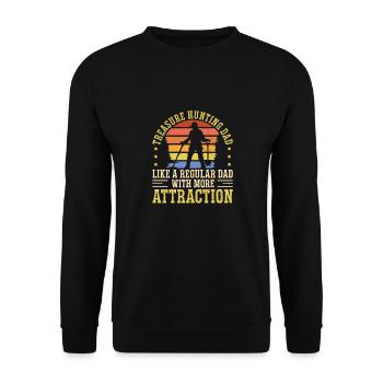 Metaldetektor Schatzsucher Schatzsuche - Unisex Pullover - Schwarz - Vorne - Alina (178cm) & Michal (187cm)