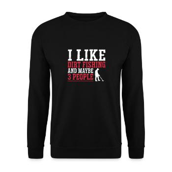 Metaldetektor Schatzsucher Schatzsuche - Unisex Pullover - Schwarz - Vorne - Alina (178cm) & Michal (187cm)