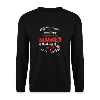 Magnet Fisherman Chasse au trésor de pêche magnétique - Sweat-shirt Unisexe - noir - Devant - Alina (178cm) & Michal (187cm)