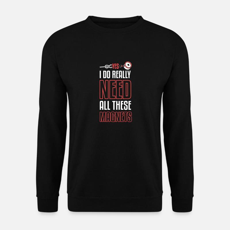 Magnetfischer Magnetangeln Schatzsuche - Unisex Pullover - Schwarz
