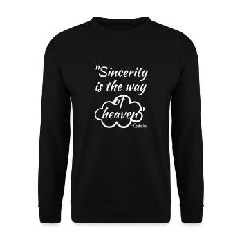 Sincerity is the way of heaven - Cloud image... - Unisex Sweatshirt - black - Front - Alina (178cm) & Michal (187cm)