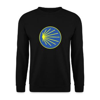 Jakobsweg 2025 - Unisex Pullover - Schwarz - Vorne - Alina (178cm) & Michal (187cm)