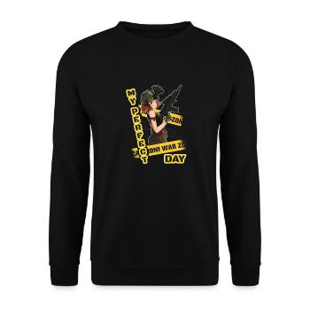 The day is perfect with anime gaming cute - Unisex Sweatshirt - black - Front - Alina (178cm) & Michal (187cm)