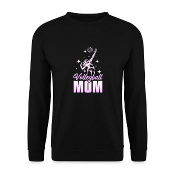 Mothers day Mommy Volleyball Mom - Unisex Pullover - Schwarz - Vorne - Alina (178cm) & Michal (187cm)