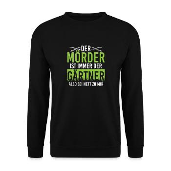 Gärtner Beet Pflanzen Und Blumen Garten Arbeit - Unisex Pullover - Schwarz - Vorne - Alina (178cm) & Michal (187cm)