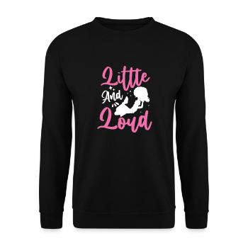 Little and Loud Cheerleading Gymnastic Sport - Unisex Pullover - Schwarz - Vorne - Alina (178cm) & Michal (187cm)