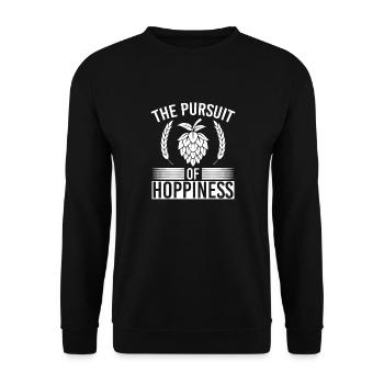 The Pursuit Of Hoppiness Bierbrauer Bier Hopfen - Unisex Sweatshirt - black - Front - Alina (178cm) & Michal (187cm)