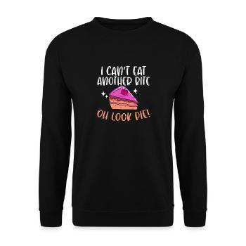 I Cant Eat Another Bite Oh Look Pie Kuchen Torte - Unisex Pullover - Schwarz - Vorne - Alina (178cm) & Michal (187cm)