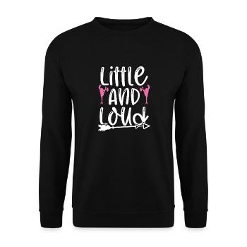 Little and Loud Cheerleading Gymnastic Sport - Unisex Pullover - Schwarz - Vorne - Alina (178cm) & Michal (187cm)
