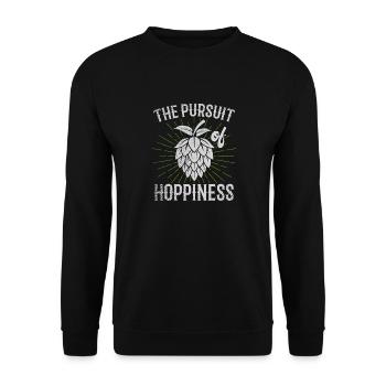 The Pursuit Of Hoppiness Bierbrauer Bier Hopfen - Unisex Sweatshirt - black - Front - Alina (178cm) & Michal (187cm)