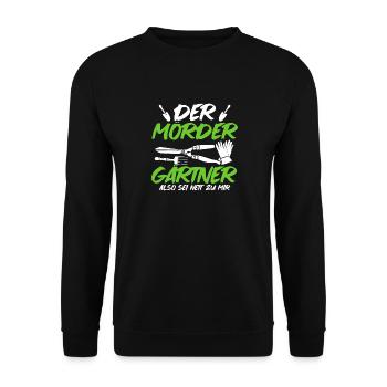 Gärtner Beet Pflanzen Und Blumen Garten Arbeit - Unisex Pullover - Schwarz - Vorne - Alina (178cm) & Michal (187cm)