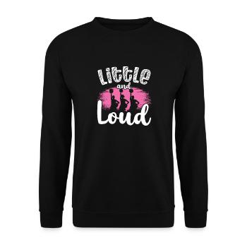 Little and Loud Cheerleading Gymnastic Sport - Unisex Pullover - Schwarz - Vorne - Alina (178cm) & Michal (187cm)