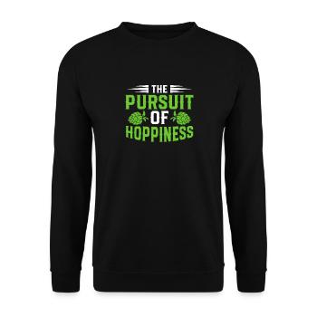The Pursuit Of Hoppiness Bierbrauer Bier Hopfen - Unisex Sweatshirt - black - Front - Alina (178cm) & Michal (187cm)