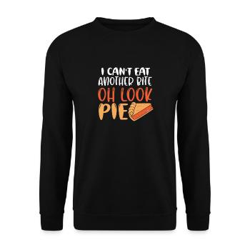 I Cant Eat Another Bite Oh Look Pie Kuchen Torte - Unisex Pullover - Schwarz - Vorne - Alina (178cm) & Michal (187cm)