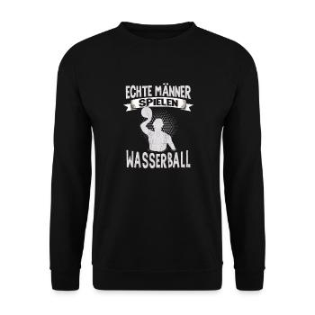 Wasserballer Wassersport Sport Wasserball - Unisex Pullover - Schwarz - Vorne - Alina (178cm) & Michal (187cm)