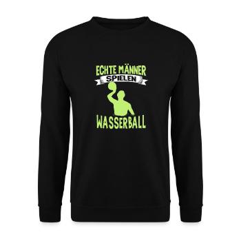 Wasserballer Wassersport Sport Wasserball - Unisex Pullover - Schwarz - Vorne - Alina (178cm) & Michal (187cm)
