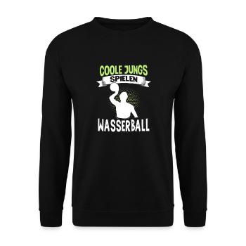 Wasserballer Wassersport Sport Wasserball - Unisex Pullover - Schwarz - Vorne - Alina (178cm) & Michal (187cm)