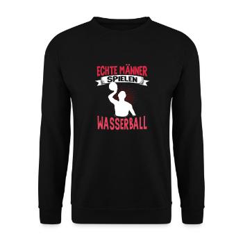 Wasserballer Wassersport Sport Wasserball - Unisex Pullover - Schwarz - Vorne - Alina (178cm) & Michal (187cm)