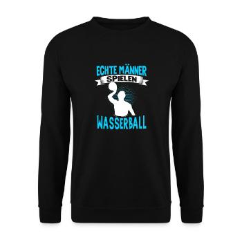 Wasserballer Wassersport Sport Wasserball - Unisex Pullover - Schwarz - Vorne - Alina (178cm) & Michal (187cm)