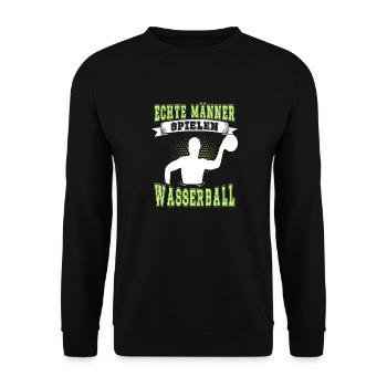 Wasserballer Wassersport Sport Wasserball - Unisex Pullover - Schwarz - Vorne - Alina (178cm) & Michal (187cm)