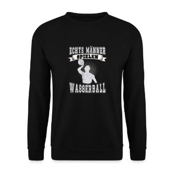 Wasserballer Wassersport Sport Wasserball - Unisex Pullover - Schwarz - Vorne - Alina (178cm) & Michal (187cm)