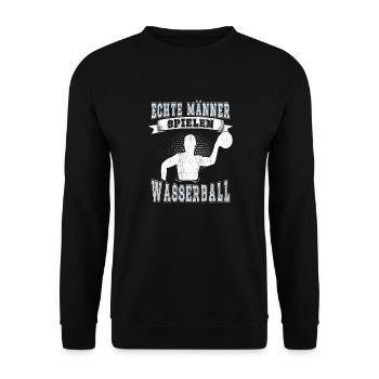 Wasserballer Wassersport Sport Wasserball - Unisex Pullover - Schwarz - Vorne - Alina (178cm) & Michal (187cm)