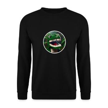 T-Rex Dino Dinosaure Dinosaure Building Block Jouet - Sweat-shirt Unisexe - noir - Devant - Alina (178cm) & Michal (187cm)