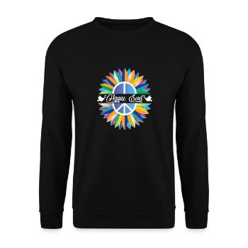 Âme hippie - Sweat-shirt Unisexe - noir - Devant - Alina (178cm) & Michal (187cm)
