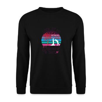 Regardez-moi me marier tous - Sweat-shirt Unisexe - noir - Devant - Alina (178cm) & Michal (187cm)