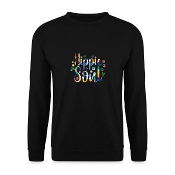 Âme hippie - Sweat-shirt Unisexe - noir - Devant - Alina (178cm) & Michal (187cm)